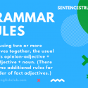 grammar rules about two adjectives