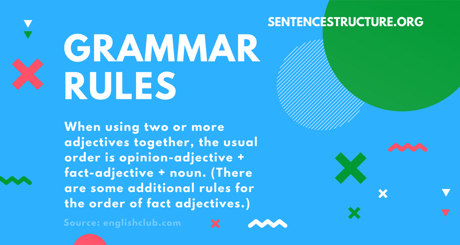 grammar rules about two adjectives