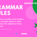grammar rules adjectives