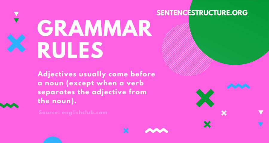 grammar rules adjectives